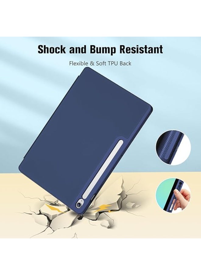 ProCase Slim Case for Galaxy Tab S10 FE Plus 5G 13.1" Built-in S Pen Holder, Hybrid Cover with Soft TPU Back for Galaxy Tab S10 FE+ 2025 (SM-X620/ X626/ X626B), Supports Auto Wake/Sleep -Navy - Image 5